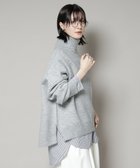 【ナノ ユニバース/nano universe】のタートルワイドシルエット圧縮ニット グレー|ID:prp329100004766850