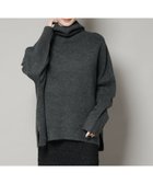 【ナノ ユニバース/nano universe】のタートルワイドシルエット圧縮ニット チャコール3|ID:prp329100004766850