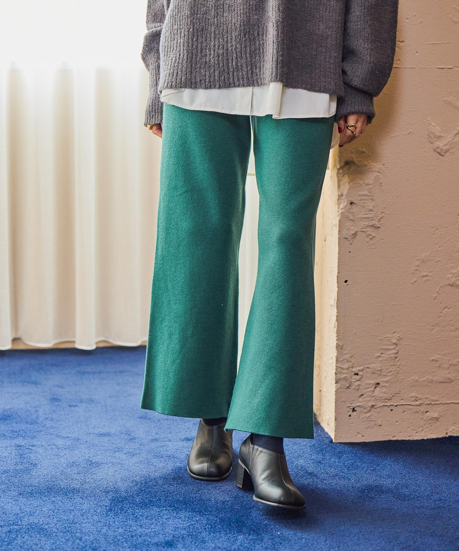 【ニコアンド/niko and】のなめらかタッチニットパンツ インテリア・キッズ・メンズ・レディースファッション・服の通販 founy(ファニー) 　ファッション　Fashion　レディースファッション　Fashion for Women　パンツ　Pants & Trousers　おすすめ　Recommended / Our Picks　なめらか　Smooth, Silky Texture　シンプル　Simple, Minimal　スリット　Slit, Slit Detail　ポケット　Pocket, Pocket Detail　リラックス　Relax, Relaxed Fit　人気　Popular, Best Seller　楽ちん　Easy Fit, Comfortable　無地　Plain, Solid Color　ブルー|ID: prp329100004766858 ipo3291000000035196132