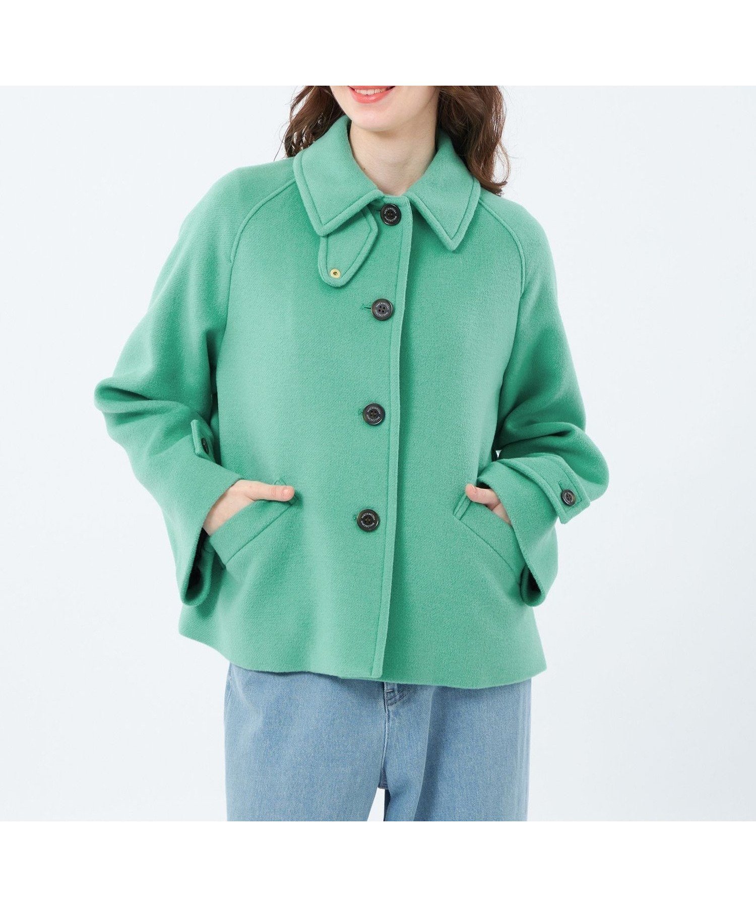 【マッキントッシュ フィロソフィー/MACKINTOSH PHILOSOPHY】の【WELBURY SHORT(ウェルベリーショート)】ウールメルトン インテリア・キッズ・メンズ・レディースファッション・服の通販 founy(ファニー) 　ファッション　Fashion　レディースファッション　Fashion for Women　秋　Autumn　コンパクト　Compact, Small Size　ショート　Short, Short Length　人気　Popular, Best Seller　バランス　Balance, Style Balance　ファブリック　Fabric, Textile　フォルム　Silhouette, Form　フラップ　Flap, Flap Pocket　フロント　Front, Front Design　メルトン　Melton, Heavy Wool　冬　Winter / This Winter　おすすめ　Recommended / Our Picks　ターコイズブルー|ID: prp329100004766888 ipo3291000000034518489