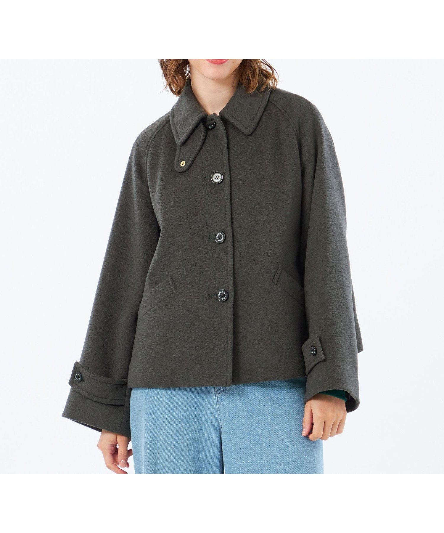 【マッキントッシュ フィロソフィー/MACKINTOSH PHILOSOPHY】の【WELBURY SHORT(ウェルベリーショート)】ウールメルトン インテリア・キッズ・メンズ・レディースファッション・服の通販 founy(ファニー) 　ファッション　Fashion　レディースファッション　Fashion for Women　秋　Autumn　コンパクト　Compact, Small Size　ショート　Short, Short Length　人気　Popular, Best Seller　バランス　Balance, Style Balance　ファブリック　Fabric, Textile　フォルム　Silhouette, Form　フラップ　Flap, Flap Pocket　フロント　Front, Front Design　メルトン　Melton, Heavy Wool　冬　Winter / This Winter　おすすめ　Recommended / Our Picks　チャコールグレー|ID: prp329100004766888 ipo3291000000034518492