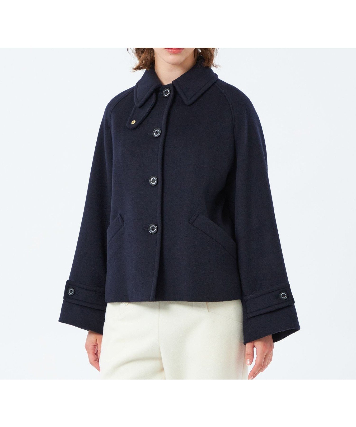 【マッキントッシュ フィロソフィー/MACKINTOSH PHILOSOPHY】の【WELBURY SHORT(ウェルベリーショート)】ウールメルトン インテリア・キッズ・メンズ・レディースファッション・服の通販 founy(ファニー) 　ファッション　Fashion　レディースファッション　Fashion for Women　秋　Autumn　コンパクト　Compact, Small Size　ショート　Short, Short Length　人気　Popular, Best Seller　バランス　Balance, Style Balance　ファブリック　Fabric, Textile　フォルム　Silhouette, Form　フラップ　Flap, Flap Pocket　フロント　Front, Front Design　メルトン　Melton, Heavy Wool　冬　Winter / This Winter　おすすめ　Recommended / Our Picks　ネイビー|ID: prp329100004766888 ipo3291000000034518495