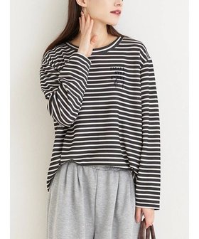 【ジェイ アンド シュプール/Re J&SUPURE】のシルキーダンボールロゴプリントプルオーバー(無地・ボーダー柄) 人気、トレンドファッション・服の通販 founy(ファニー) ファッション Fashion レディースファッション Fashion for Women トップス・カットソー Cut & Sew Tops カジュアルプルオーバー・ニットトップス Pullovers & Knit Tops / Casual Pullovers おすすめ Recommended / Our Picks インナー Innerwear コーデュロイ Corduroy, Cord Fabric シンプル Simple, Minimal ジャケット Jacket, Outerwear デニム Denim, Jeans Material パーカー Hoodie, Parka ベロア Velour, Soft Velvet ボーダー Border, Stripe ラウンド Round, Round Neck リラックス Relax, Relaxed Fit ワンポイント One Point, Statement Accent 無地 Plain, Solid Color |ID:prp329100004766898