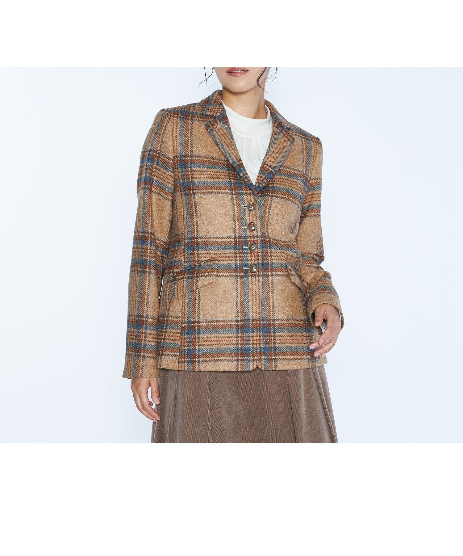 【スキャパ/SCAPA】のムーンチェックツイードジャケット 人気、トレンドファッション・服の通販 founy(ファニー) 　ファッション　Fashion　レディースファッション　Fashion for Women　アウター　Coat / Outerwear Collection　レディースジャケット・軽アウター　Jackets　クラシカル　Classical, Vintage-Inspired　ジャケット　Jacket, Outerwear　セットアップ　Set-Up, Coordinated Outfit　チェック　Check, Plaid, Tartan　 other-1|ID: prp329100004766901 ipo3291000000034518745