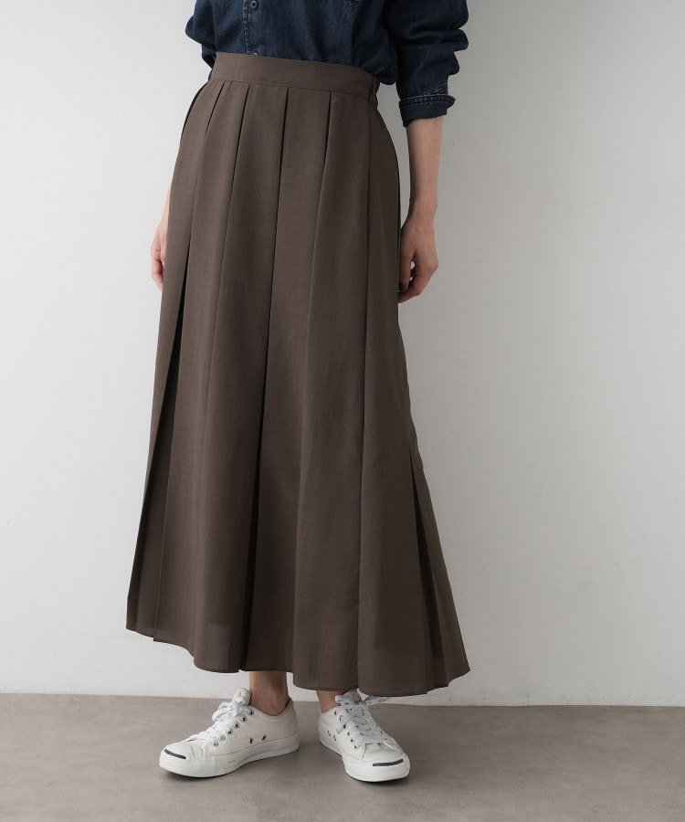 【デッサン/Dessin】の【洗える】ボックスプリーツスカート インテリア・キッズ・メンズ・レディースファッション・服の通販 founy(ファニー) 　ファッション　Fashion　レディースファッション　Fashion for Women　スカート　Skirts　プリーツスカート / 上品フェミニンスタイル　Pleated Skirts　洗える　Machine Washable　軽量　Lightweight, Ultra Light　ショート　Short, Short Length　スウェット / スエット　Sweatshirt, Sweatwear　スマート　Smart, Elegant　タイツ　Tights, Legwear　ダウン　Down, Puffer　プリーツ　Pleats, Pleated　ボックス　Boxy, Box Shape　ポケット　Pocket, Pocket Detail　ロング　Long, Long-Length　A/W・秋冬　Autumn/Winter　ブラウン|ID: prp329100004766905 ipo3291000000034518782