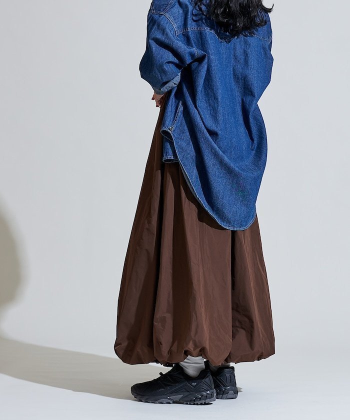 【フリークスストア/FREAK'S STORE】の形状記憶素材 ボリューム バルーンスカート 25AW インテリア・キッズ・メンズ・レディースファッション・服の通販 founy(ファニー) 　ファッション　Fashion　レディースファッション　Fashion for Women　スカート　Skirts　2025年　2025　2025-2026秋冬・A/W　Autumn/Winter 2025–26 AW25–26　冬　Winter / This Winter　ギャザー　Gathered, Ruffled　バルーン　Balloon, Balloon Silhouette　ポケット　Pocket, Pocket Detail　A/W・秋冬　Autumn/Winter　ブラウン|ID: prp329100004766910 ipo3291000000034651837
