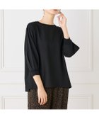 【イネド/INED】の異素材リブ 七分袖プルオーバー 人気、トレンドファッション・服の通販 founy(ファニー) ファッション Fashion レディースファッション Fashion for Women トップス・カットソー Cut & Sew Tops カジュアルプルオーバー・ニットトップス Pullovers & Knit Tops / Casual Pullovers ジャケット Jacket, Outerwear スマート Smart, Elegant スリット Slit, Slit Detail バランス Balance, Style Balance ビンテージ Vintage, Retro Style thumbnail ブラック|ID: prp329100004766938 ipo3291000000034519235