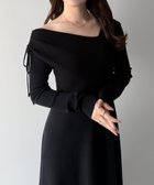 【ジュノア/JUNOAH】のmipiarl 2wayネックドレープフレアニットワンピース 人気、トレンドファッション・服の通販 founy(ファニー) ファッション Fashion レディースファッション Fashion for Women ワンピース Dresses ニットワンピース Knit Dresses thumbnail ブラック|ID: prp329100004766955 ipo3291000000034519465