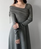 【ジュノア/JUNOAH】のmipiarl 2wayネックドレープフレアニットワンピース 人気、トレンドファッション・服の通販 founy(ファニー) ファッション Fashion レディースファッション Fashion for Women ワンピース Dresses ニットワンピース Knit Dresses thumbnail チャコール|ID: prp329100004766955 ipo3291000000034519466