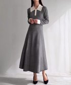 【ジュノア/JUNOAH】の千鳥チェックビジュー釦ニットワンピース 人気、トレンドファッション・服の通販 founy(ファニー) ファッション Fashion レディースファッション Fashion for Women ワンピース Dresses ニットワンピース Knit Dresses thumbnail ホワイト|ID: prp329100004766956 ipo3291000000034519477