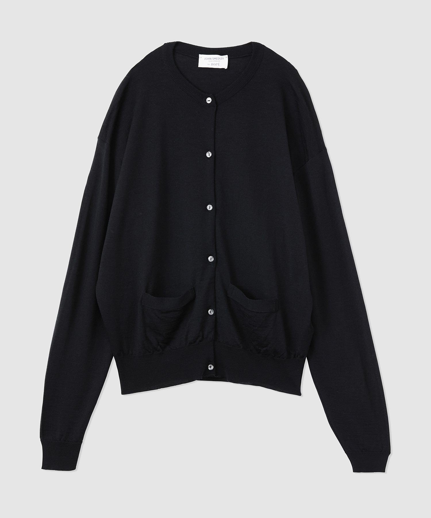 【ロペ/ROPE'】の【J aDoRe・店舗限定】別注 JOHN SMEDLEY CD(ジョンスメドレー/天竺ニットカーディガン) インテリア・キッズ・メンズ・レディースファッション・服の通販 founy(ファニー) 　ファッション　Fashion　レディースファッション　Fashion for Women　トップス・カットソー　Cut & Sew Tops　ニット　Knit Tops & Sweaters　カーディガン・羽織り　Layered Style Cardigans　アンサンブル　Ensemble Set　カーディガン　Cardigan, Knitwear　クラシック　Classic, Timeless Style　ストレッチ　Stretch, Stretchy Fabric　タイツ　Tights, Legwear　タイトスカート　Pencil Skirt, Tight Skirt　ツイード　Twill, Twill Weave　フィット　Fit, Slim Fit　ポケット　Pocket, Pocket Detail　別注　Limited Edition, Custom Order　おすすめ　Recommended / Our Picks　ブラック(01)|ID: prp329100004766995 ipo3291000000034692943