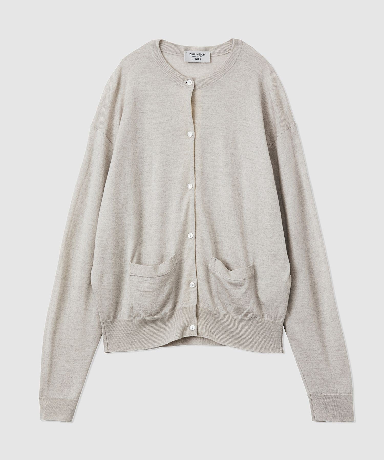 【ロペ/ROPE'】の【J aDoRe・店舗限定】別注 JOHN SMEDLEY CD(ジョンスメドレー/天竺ニットカーディガン) インテリア・キッズ・メンズ・レディースファッション・服の通販 founy(ファニー) 　ファッション　Fashion　レディースファッション　Fashion for Women　トップス・カットソー　Cut & Sew Tops　ニット　Knit Tops & Sweaters　カーディガン・羽織り　Layered Style Cardigans　アンサンブル　Ensemble Set　カーディガン　Cardigan, Knitwear　クラシック　Classic, Timeless Style　ストレッチ　Stretch, Stretchy Fabric　タイツ　Tights, Legwear　タイトスカート　Pencil Skirt, Tight Skirt　ツイード　Twill, Twill Weave　フィット　Fit, Slim Fit　ポケット　Pocket, Pocket Detail　別注　Limited Edition, Custom Order　おすすめ　Recommended / Our Picks　ライトグレー(08)|ID: prp329100004766995 ipo3291000000034692945
