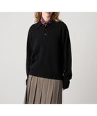 【ビューティ&ユース ユナイテッドアローズ/BEAUTY&YOUTH / UNITED ARROWS】のSteven Alan ウール カシミヤ ポロニット 人気、トレンドファッション・服の通販 founy(ファニー) ファッション Fashion レディースファッション Fashion for Women トップス・カットソー Cut & Sew Tops ニット Knit Tops & Sweaters スラックス Slacks, Dress Pants タイトスカート Pencil Skirt, Tight Skirt フィット Fit, Slim Fit ベーシック Basic, Essential リラックス Relax, Relaxed Fit エレガント 上品 Elegant thumbnail BLACK|ID: prp329100004767015 ipo3291000000034795119