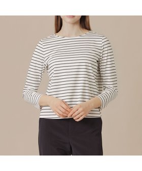 【マッキントッシュ ロンドン/MACKINTOSH LONDON】のプレーティング天竺ボーダープルオーバー 人気、トレンドファッション・服の通販 founy(ファニー) ファッション Fashion レディースファッション Fashion for Women トップス・カットソー Cut & Sew Tops カジュアルプルオーバー・ニットトップス Pullovers & Knit Tops / Casual Pullovers ウォッシャブル Machine Washable エレガント 上品 Elegant ボーダー Border, Stripe 夏 Summer 春 Spring 無地 Plain, Solid Color 秋 Autumn |ID:prp329100004767021