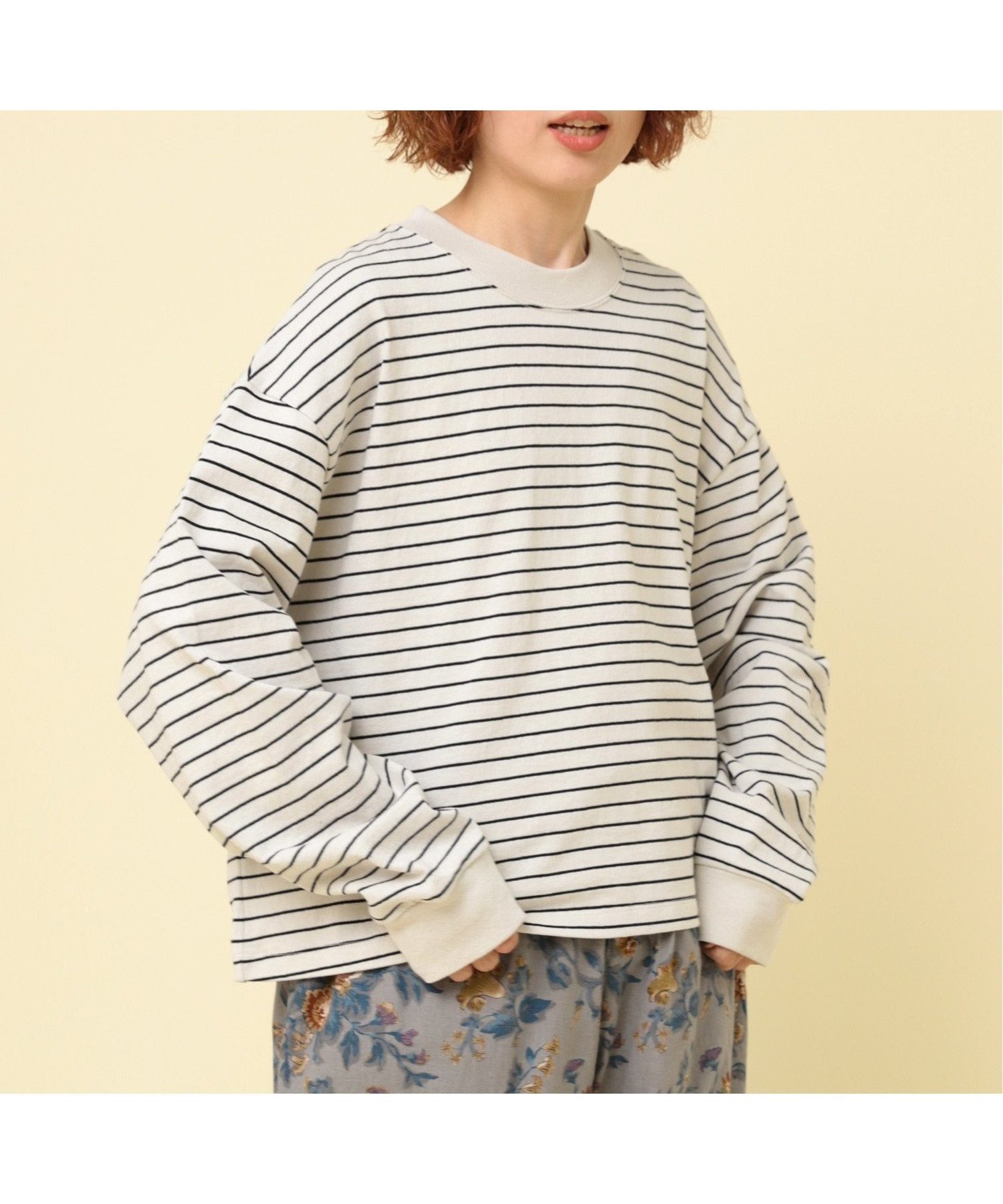 【アールエヌエーエヌ/RNA-N】のM2379 ボーダーBIGロンT インテリア・キッズ・メンズ・レディースファッション・服の通販 founy(ファニー) ファッション Fashion レディースファッション Fashion for Women トップス・カットソー Cut & Sew Tops ロングTシャツ・Tシャツ Longline T-Shirts & Tees インナー Innerwear カットソー Cut and Sewn Top ボーダー Border, Stripe キナリ/ブラック|ID: prp329100004767024 ipo3291000000034520496