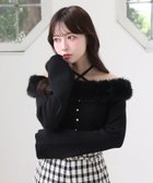 【ナイスクラップ/NICE CLAUP】のキラキラボタンファーオフショルニット 人気、トレンドファッション・服の通販 founy(ファニー) ファッション Fashion レディースファッション Fashion for Women トップス・カットソー Cut & Sew Tops ニット Knit Tops & Sweaters フィット Fit, Slim Fit フェイクファー Faux Fur, Imitation Fur ボトム Bottoms, Lower Wear リブニット Rib Knit, Ribbed Knit ロング Long, Long-Length 冬 Winter / This Winter 再入荷 Restock / Back in Stock おすすめ Recommended / Our Picks 2025年 2025 2025-2026秋冬・A/W Autumn/Winter 2025–26 AW25–26 thumbnail ブラック|ID: prp329100004767026 ipo3291000000034520519