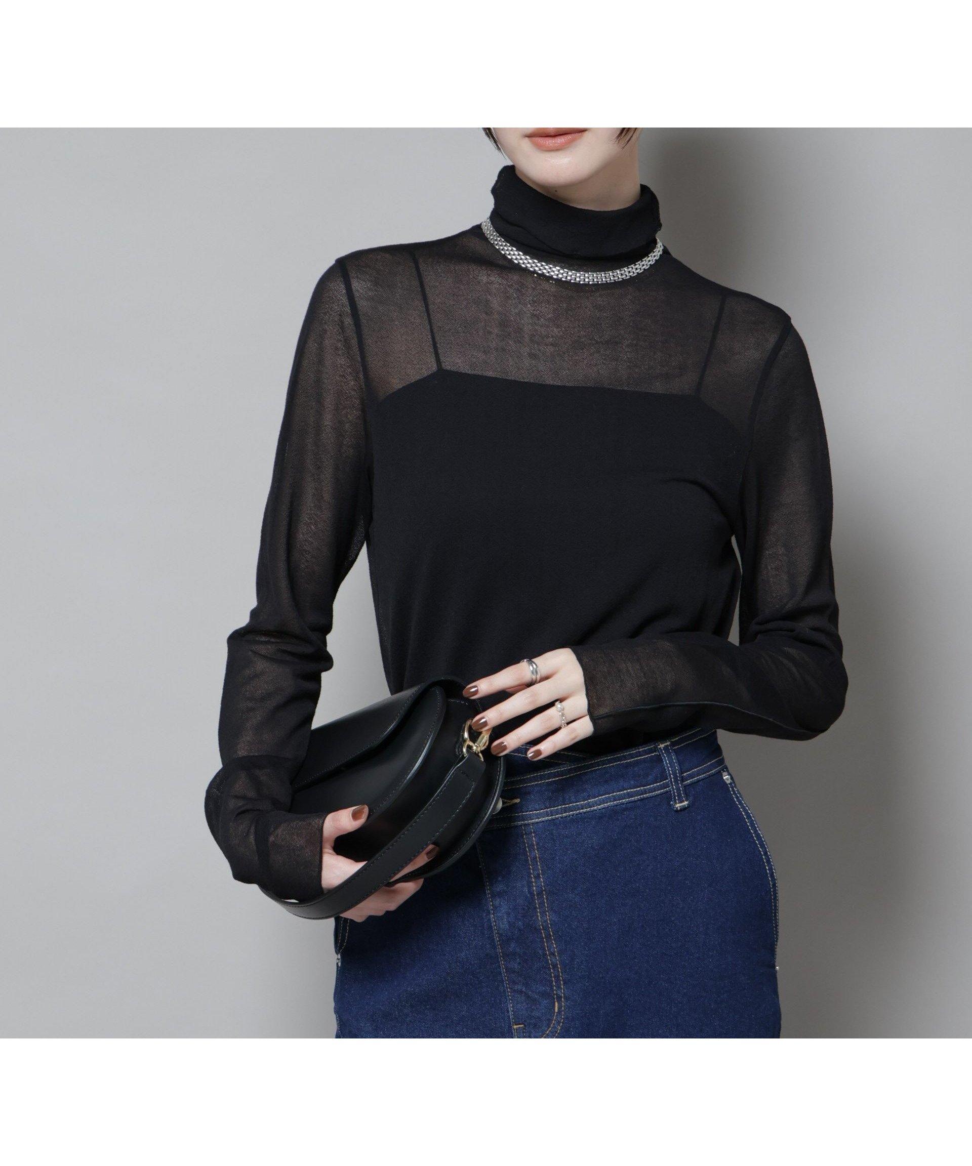 【ナノ ユニバース/nano universe】の梨地シアータートルカットトップス 人気、トレンドファッション・服の通販 founy(ファニー) 　ファッション　Fashion　レディースファッション　Fashion for Women　トップス・カットソー　Cut & Sew Tops　キャミソール　Camisole, Spaghetti Strap Top　シンプル　Simple, Minimal　タンブラー　Tumbler, Travel Mug　トレンド　Trend, Trending Now　定番　Standard, Basic Item　ハイネック　High Neck, Mock Neck　アウトレット　Outlet / Clearance　おすすめ　Recommended / Our Picks　2025年　2025　2025-2026秋冬・A/W　Autumn/Winter 2025–26 AW25–26　 other-1|ID: prp329100004767049 ipo3291000000034520921