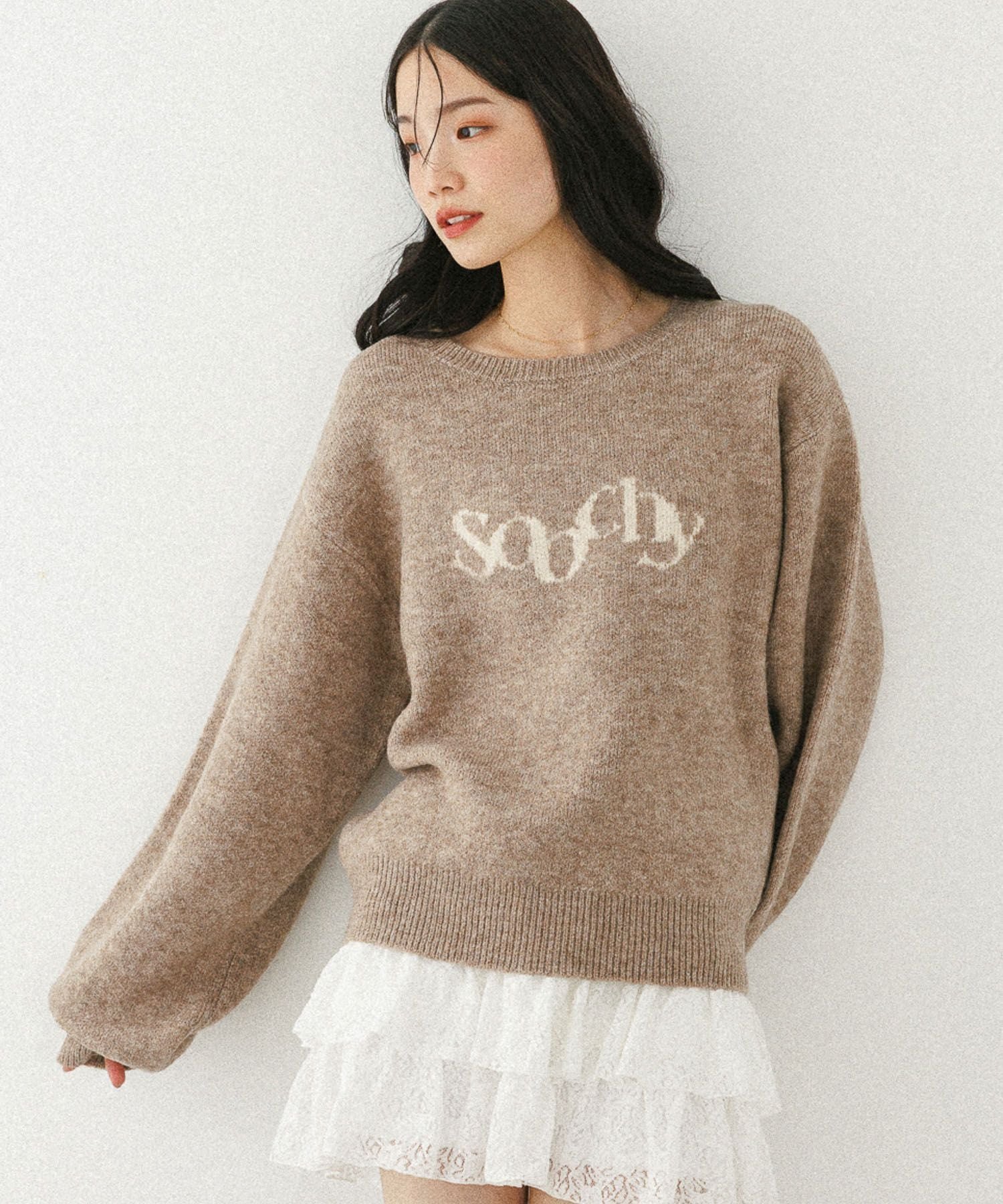 【ヘザー/Heather】のジャガードロゴニット インテリア・キッズ・メンズ・レディースファッション・服の通販 founy(ファニー) 　ファッション　Fashion　レディースファッション　Fashion for Women　トップス・カットソー　Cut & Sew Tops　ニット　Knit Tops & Sweaters　おすすめ　Recommended / Our Picks　ボトム　Bottoms, Lower Wear　ルーズ　Loose, Oversized　人気　Popular, Best Seller　今季　This Season, Current Season　定番　Standard, Basic Item　A/W・秋冬　Autumn/Winter　ベージュ|ID: prp329100004767090 ipo3291000000034521568