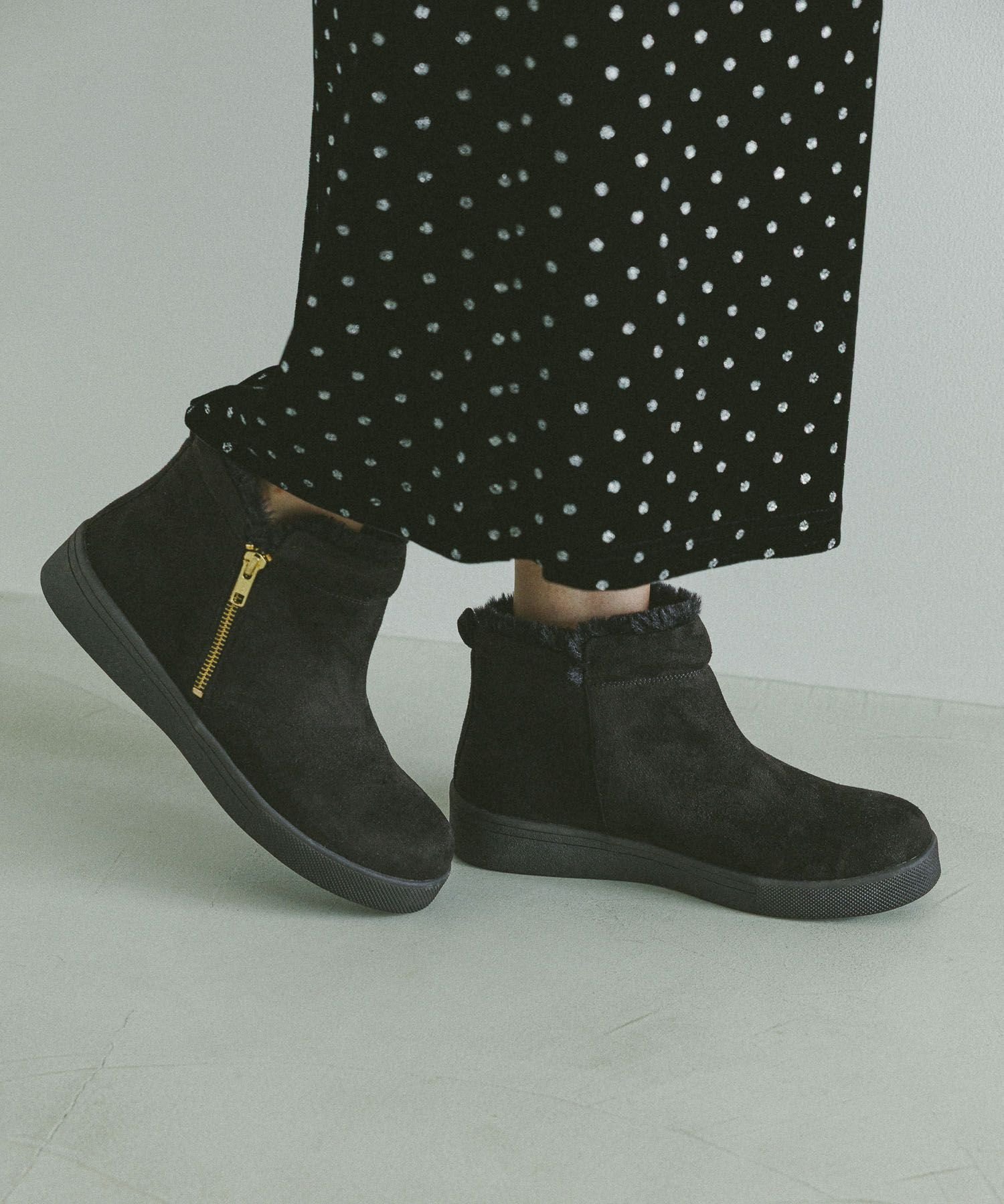 【グローバルワーク/GLOBAL WORK】の撥水保温中敷きブーツ/601681 インテリア・キッズ・メンズ・レディースファッション・服の通販 founy(ファニー) 　ファッション　Fashion　レディースファッション　Fashion for Women　おすすめ　Recommended / Our Picks　シューズ　Shoes, Footwear　トレンド　Trend, Trending Now　フェイクファー　Faux Fur, Imitation Fur　ライニング　Inner Lining, Inner Fabric, Lined　ワーク　Workwear, Utility Style　エレガント 上品　Elegant　冬　Winter / This Winter　定番　Standard, Basic Item　抗菌　Antibacterial, Bacteria-Resistant　ブラック*ブラックファー11|ID: prp329100004767116 ipo3291000000034791850