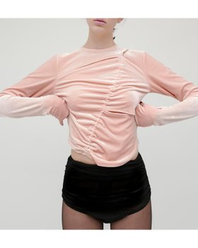 【エイチオーヴィー/H O V】のkiehtova/VELOR SLIT GATHER TOPS/ベロア スリット トップス 長袖 カットアウト 人気、トレンドファッション・服の通販 founy(ファニー) ファッション Fashion レディースファッション Fashion for Women トップス・カットソー Cut & Sew Tops ベロアトップス Velour Tops / Velvet-Look Items スリット Slit, Slit Detail ベロア Velour, Soft Velvet 長袖 Long Sleeve, Full Sleeve |ID:prp329100004767146