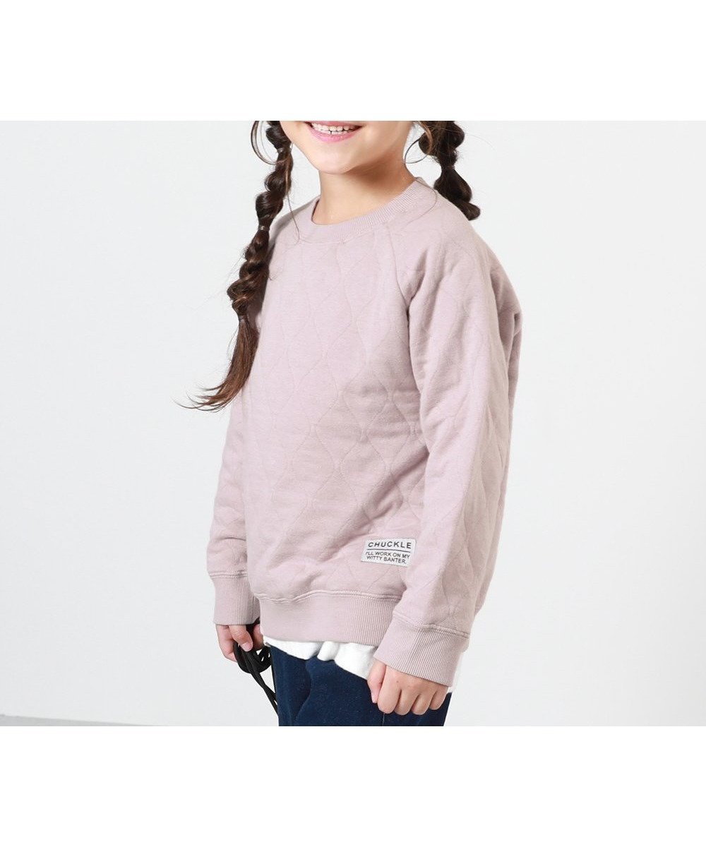 【デビロック/devirock / KIDS】のキルティングニット トレーナー トレーナー トップス 25AW インテリア・キッズ・メンズ・レディースファッション・服の通販 founy(ファニー) ファッション Fashion キッズファッション Fashion for Kids トップス・カットソー Cut & Sew Tops キルティング Quilted, Quilting キルト Quilt, Quilted Fabric トレーナー Sweatshirt, Trainer リラックス Relax, Relaxed Fit A/W・秋冬 Autumn/Winter おすすめ Recommended / Our Picks 2025年 2025 2025-2026秋冬・A/W Autumn/Winter 2025–26 AW25–26 ピンクベージュ|ID: prp329100004767167 ipo3291000000034522912