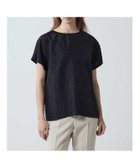 【アクアスキュータム/Aquascutum】のドットジャカードブラウス 人気、トレンドファッション・服の通販 founy(ファニー) ファッション Fashion レディースファッション Fashion for Women トップス・カットソー Cut & Sew Tops シャツ・ブラウス・オフィスカジュアル Elegant Blouses & Button-Ups おすすめ Recommended / Our Picks サテン Satin, Glossy Fabric ジャカード／ジャガード Jacquard, Woven Pattern ジャケット Jacket, Outerwear スーツ Suit, Formalwear ドット Polka Dot, Dot Pattern ノースリーブ Sleeveless, No-Sleeve バランス Balance, Style Balance フレア Flare, Flared エレガント 上品 Elegant thumbnail ブラック|ID: prp329100004767177 ipo3291000000034523043