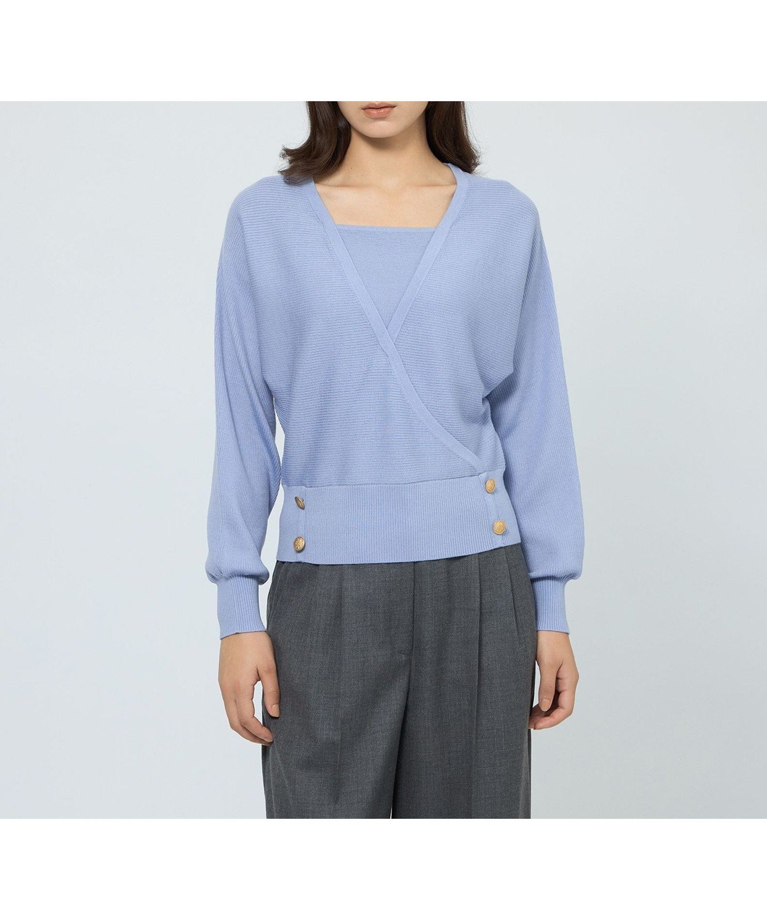 【エポカ/EPOCA】の【WEB 一部店舗限定】 ウォッシャブルウール カシュクールリブニット 人気、トレンドファッション・服の通販 founy(ファニー) 　ファッション　Fashion　レディースファッション　Fashion for Women　トップス・カットソー　Cut & Sew Tops　ニット　Knit Tops & Sweaters　おすすめ　Recommended / Our Picks　インナー　Innerwear　ウォッシャブル　Machine Washable　シンプル　Simple, Minimal　ボトム　Bottoms, Lower Wear　冬　Winter / This Winter　秋　Autumn　 other-1|ID: prp329100004767184 ipo3291000000034523165