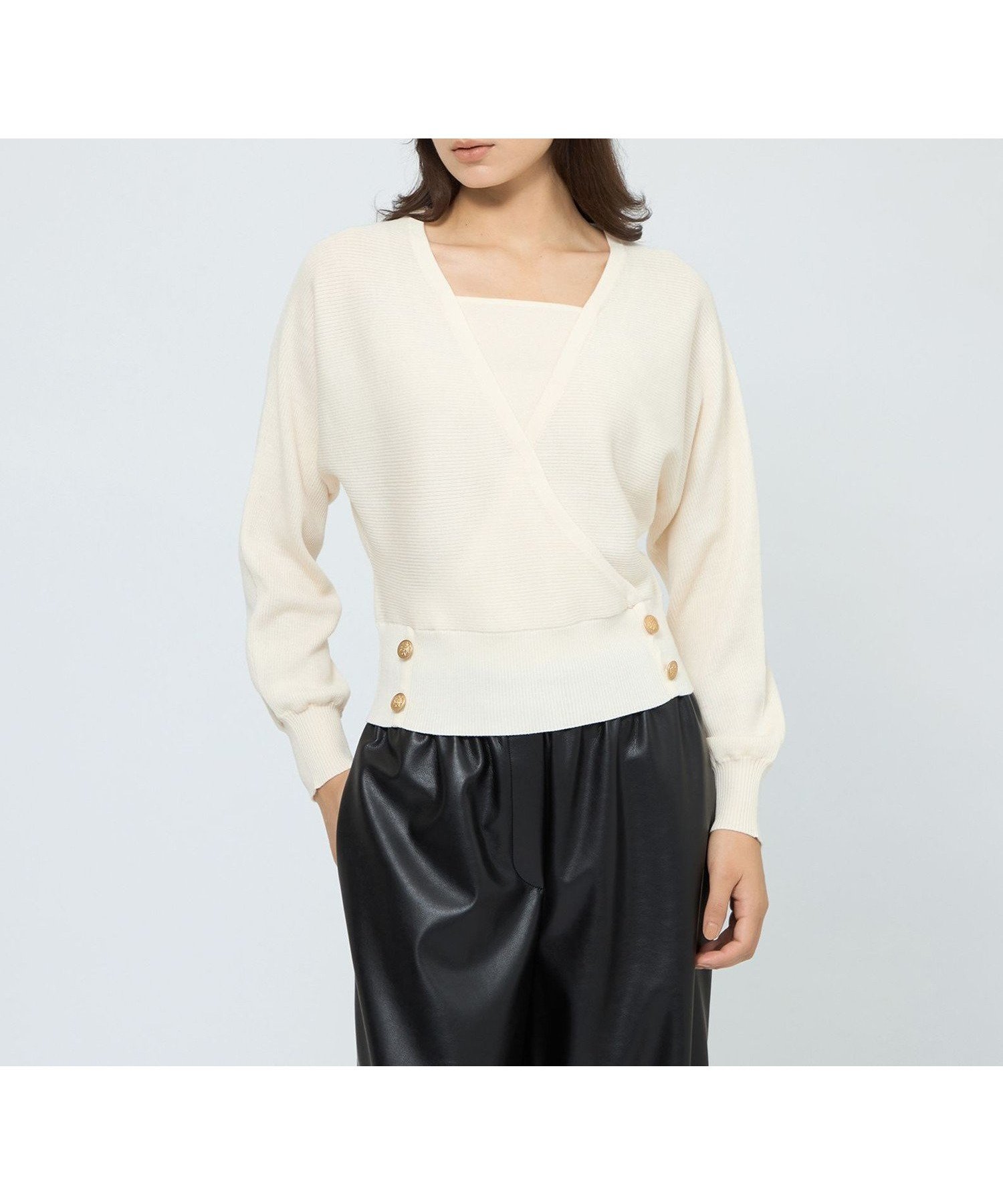 【エポカ/EPOCA】の【WEB 一部店舗限定】 ウォッシャブルウール カシュクールリブニット インテリア・キッズ・メンズ・レディースファッション・服の通販 founy(ファニー) 　ファッション　Fashion　レディースファッション　Fashion for Women　トップス・カットソー　Cut & Sew Tops　ニット　Knit Tops & Sweaters　おすすめ　Recommended / Our Picks　インナー　Innerwear　ウォッシャブル　Machine Washable　シンプル　Simple, Minimal　ボトム　Bottoms, Lower Wear　冬　Winter / This Winter　秋　Autumn　オフホワイト|ID: prp329100004767184 ipo3291000000034523170