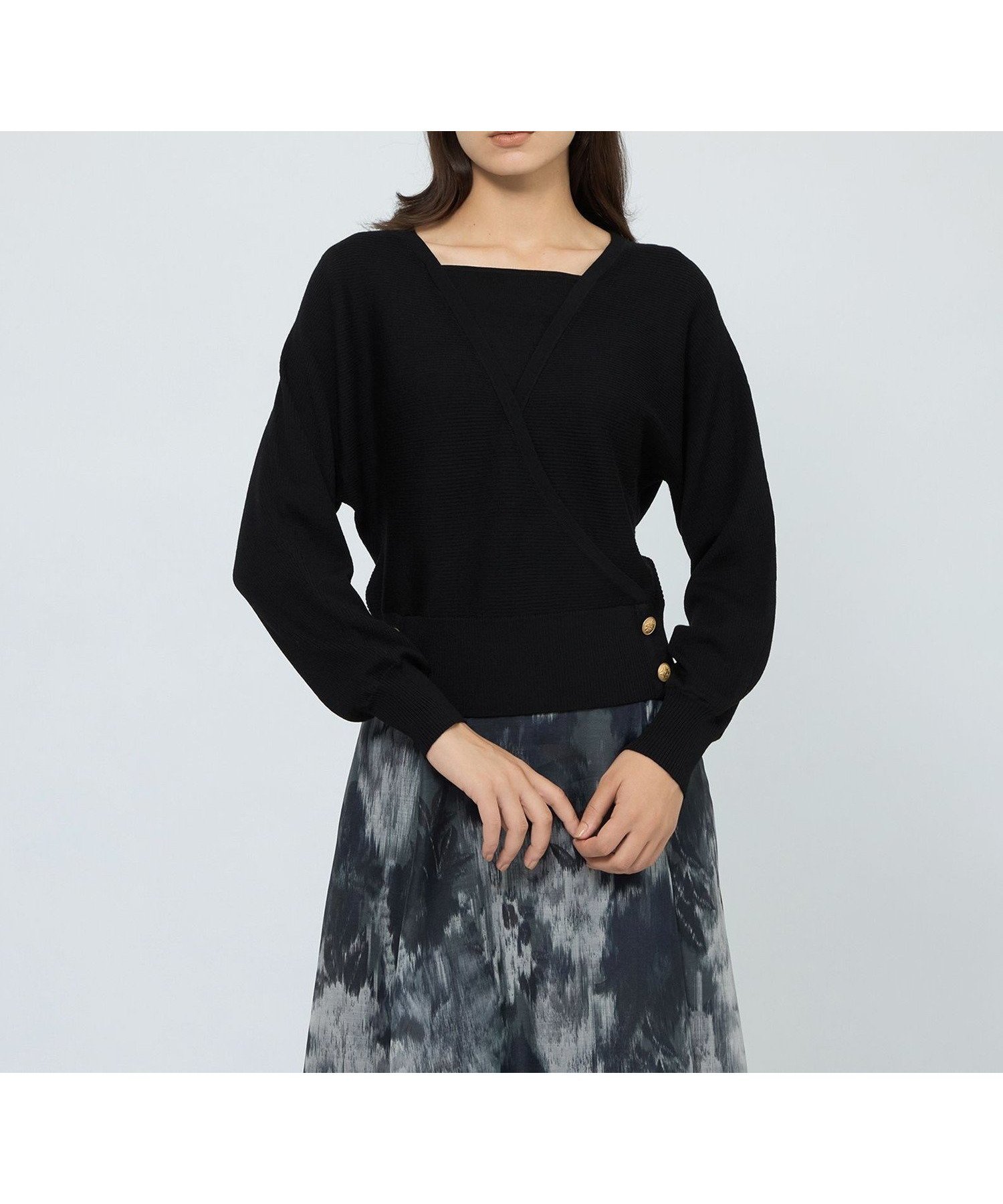 【エポカ/EPOCA】の【WEB 一部店舗限定】 ウォッシャブルウール カシュクールリブニット インテリア・キッズ・メンズ・レディースファッション・服の通販 founy(ファニー) 　ファッション　Fashion　レディースファッション　Fashion for Women　トップス・カットソー　Cut & Sew Tops　ニット　Knit Tops & Sweaters　おすすめ　Recommended / Our Picks　インナー　Innerwear　ウォッシャブル　Machine Washable　シンプル　Simple, Minimal　ボトム　Bottoms, Lower Wear　冬　Winter / This Winter　秋　Autumn　黒|ID: prp329100004767184 ipo3291000000034523172