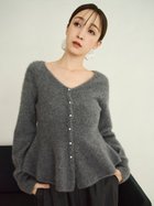 【フレイ アイディー/FRAY I.D】のフォックスカシミアペプラムカーディガン GRY[006]|ID: prp329100004767266 ipo3291000000034802737