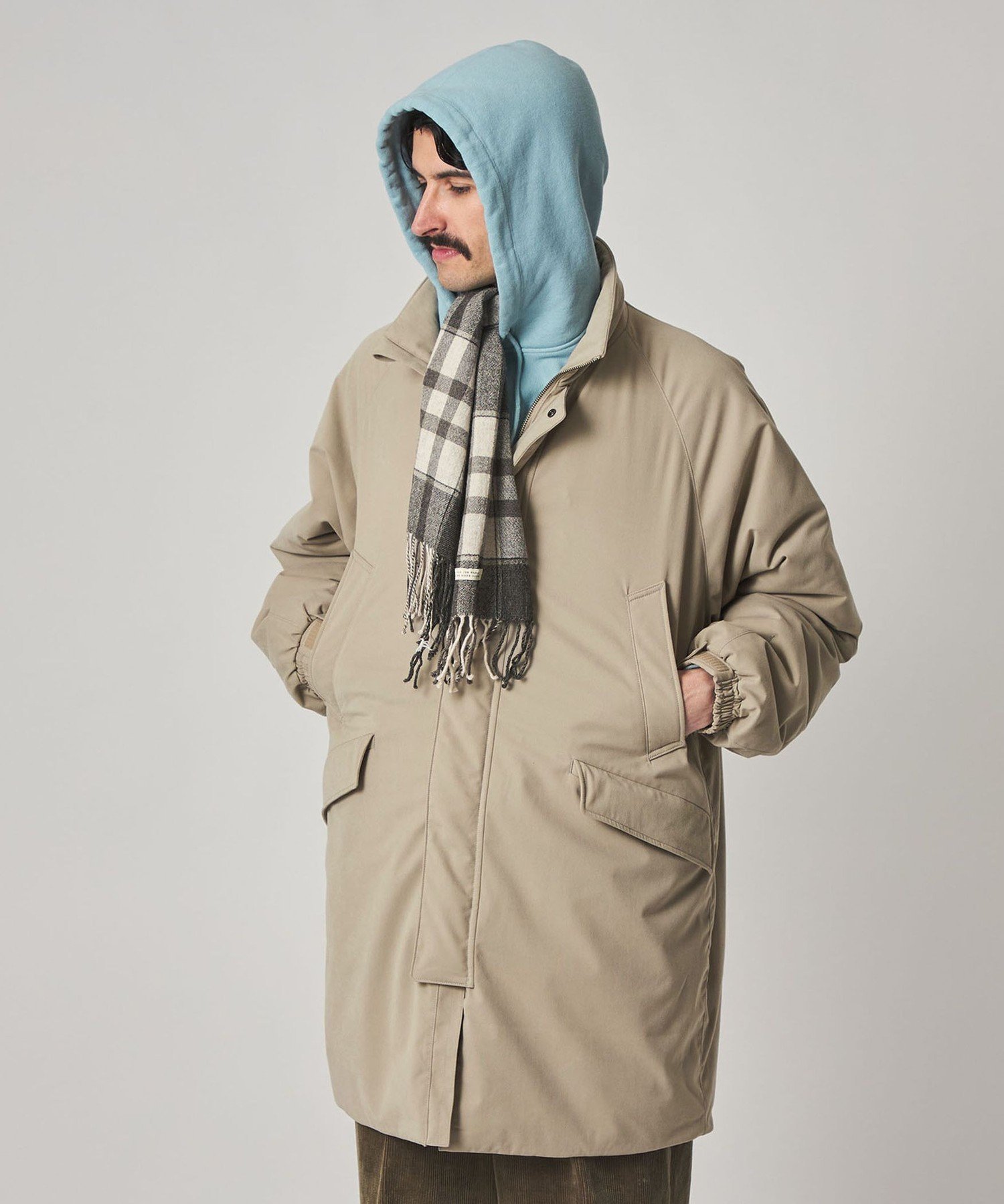 【ビューティ&ユース ユナイテッドアローズ/BEAUTY&YOUTH / UNITED ARROWS / MEN】のSteven Alan ブラッシュド パデッド スタンド コート インテリア・キッズ・メンズ・レディースファッション・服の通販 founy(ファニー) ファッション Fashion メンズファッション Fashion for Men ヴィンテージ Vintage Style スタンド Stand Collar, Upright Stand スピンドル Spindle, Drawcord スリーブ Sleeve, Long Sleeve / Short Sleeve ピーチ Peach, Soft Touch ミドル Middle Length, Mid Height ミリタリー Military, Army Style モダン Modern, Contemporary NATURAL|ID: prp329100004767305 ipo3291000000034795420