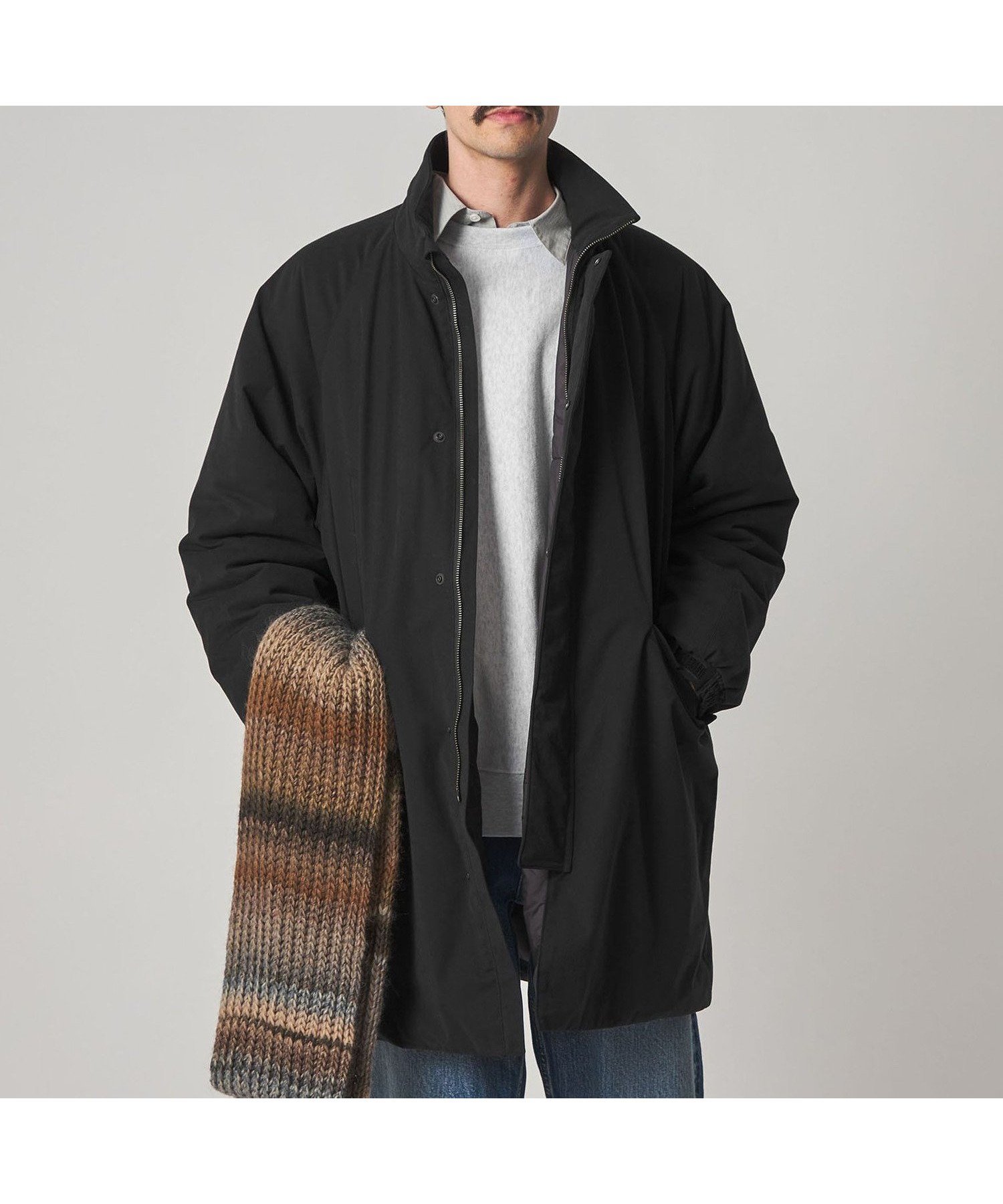 【ビューティ&ユース ユナイテッドアローズ/BEAUTY&YOUTH / UNITED ARROWS / MEN】のSteven Alan ブラッシュド パデッド スタンド コート インテリア・キッズ・メンズ・レディースファッション・服の通販 founy(ファニー) ファッション Fashion メンズファッション Fashion for Men ヴィンテージ Vintage Style スタンド Stand Collar, Upright Stand スピンドル Spindle, Drawcord スリーブ Sleeve, Long Sleeve / Short Sleeve ピーチ Peach, Soft Touch ミドル Middle Length, Mid Height ミリタリー Military, Army Style モダン Modern, Contemporary BLACK|ID: prp329100004767305 ipo3291000000034795422