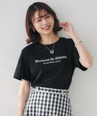 【アンタイトル/UNTITLED】の【洗える】ロゴTシャツ 人気、トレンドファッション・服の通販 founy(ファニー) ファッション Fashion レディースファッション Fashion for Women トップス・カットソー Cut & Sew Tops シャツ・ブラウス・オフィスカジュアル Elegant Blouses & Button-Ups ロングTシャツ・Tシャツ Longline T-Shirts & Tees おすすめ Recommended / Our Picks シルケット Silket, Silky Cotton スマート Smart, Elegant 洗える Machine Washable thumbnail ブラック|ID: prp329100004767316 ipo3291000000034524472