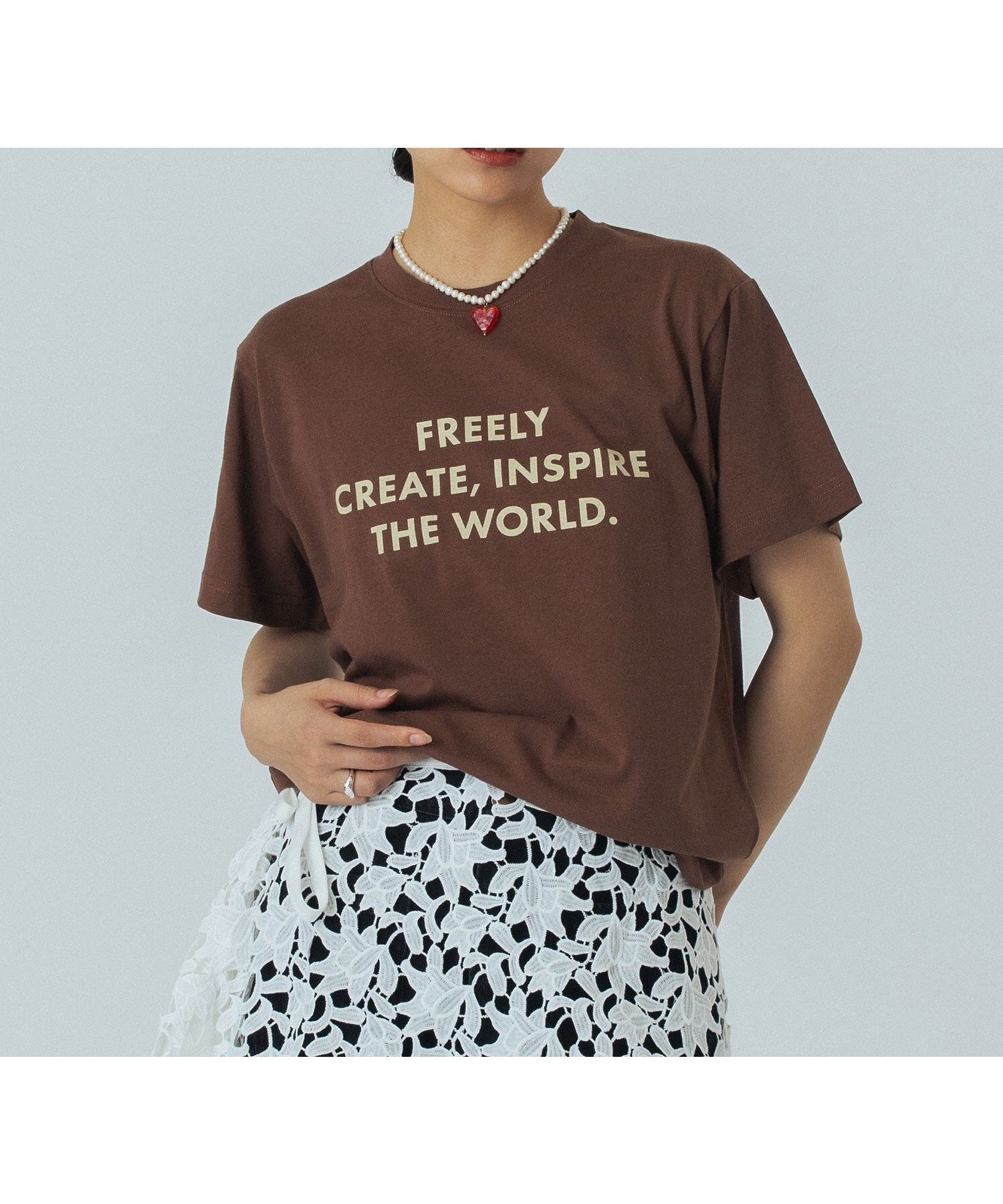 【ローズバッド/ROSE BUD】のLOGO S/S TEE インテリア・キッズ・メンズ・レディースファッション・服の通販 founy(ファニー) 　ファッション　Fashion　レディースファッション　Fashion for Women　インナー　Innerwear　コンパクト　Compact, Small Size　シンプル　Simple, Minimal　ジャケット　Jacket, Outerwear　ダブル　Double, Double-Breasted　バランス　Balance, Style Balance　フロント　Front, Front Design　S/S・春夏　SS, Spring/Summer, Warm Season　おすすめ　Recommended / Our Picks　夏　Summer　BROWN|ID: prp329100004767612 ipo3291000000034527548