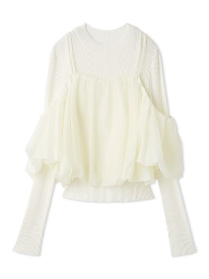 【スナイデル/SNIDEL】のオフショルレイヤードニットプルオーバー 人気、トレンドファッション・服の通販 founy(ファニー) ファッション Fashion レディースファッション Fashion for Women トップス・カットソー Cut & Sew Tops ニット Knit Tops & Sweaters カジュアルプルオーバー・ニットトップス Pullovers & Knit Tops / Casual Pullovers ウェーブ Wavy Pattern キャミソール Camisole, Spaghetti Strap Top クラシカル Classical, Vintage-Inspired クロップド Cropped, Short Length コンパクト Compact, Small Size シアー Sheer, See-Through シルク Silk, 100% Silk シンプル Simple, Minimal スマート Smart, Elegant トレンド Trend, Trending Now バルーン Balloon, Balloon Silhouette フェミニン Feminine, Girly ベロア Velour, Soft Velvet ラップ Wrap, Wrap Design リボン Ribbon, Bow 冬 Winter / This Winter おすすめ Recommended / Our Picks エレガント 上品 Elegant other-1|ID: prp329100004767620 ipo3291000000034622108