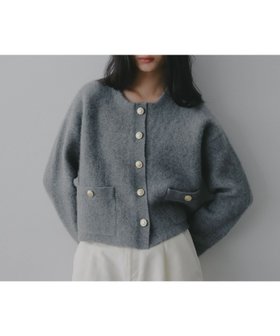 【アパートバイローリーズ/apart by lowrys】のCNラクーンコンキンボタンカーディガン 人気、トレンドファッション・服の通販 founy(ファニー) ファッション Fashion レディースファッション Fashion for Women トップス・カットソー Cut & Sew Tops カーディガン・羽織り Layered Style Cardigans カーディガン Cardigan, Knitwear シンプル Simple, Minimal トレンド Trend, Trending Now フリル Frill, Ruffle 人気 Popular, Best Seller |ID:prp329100004767623