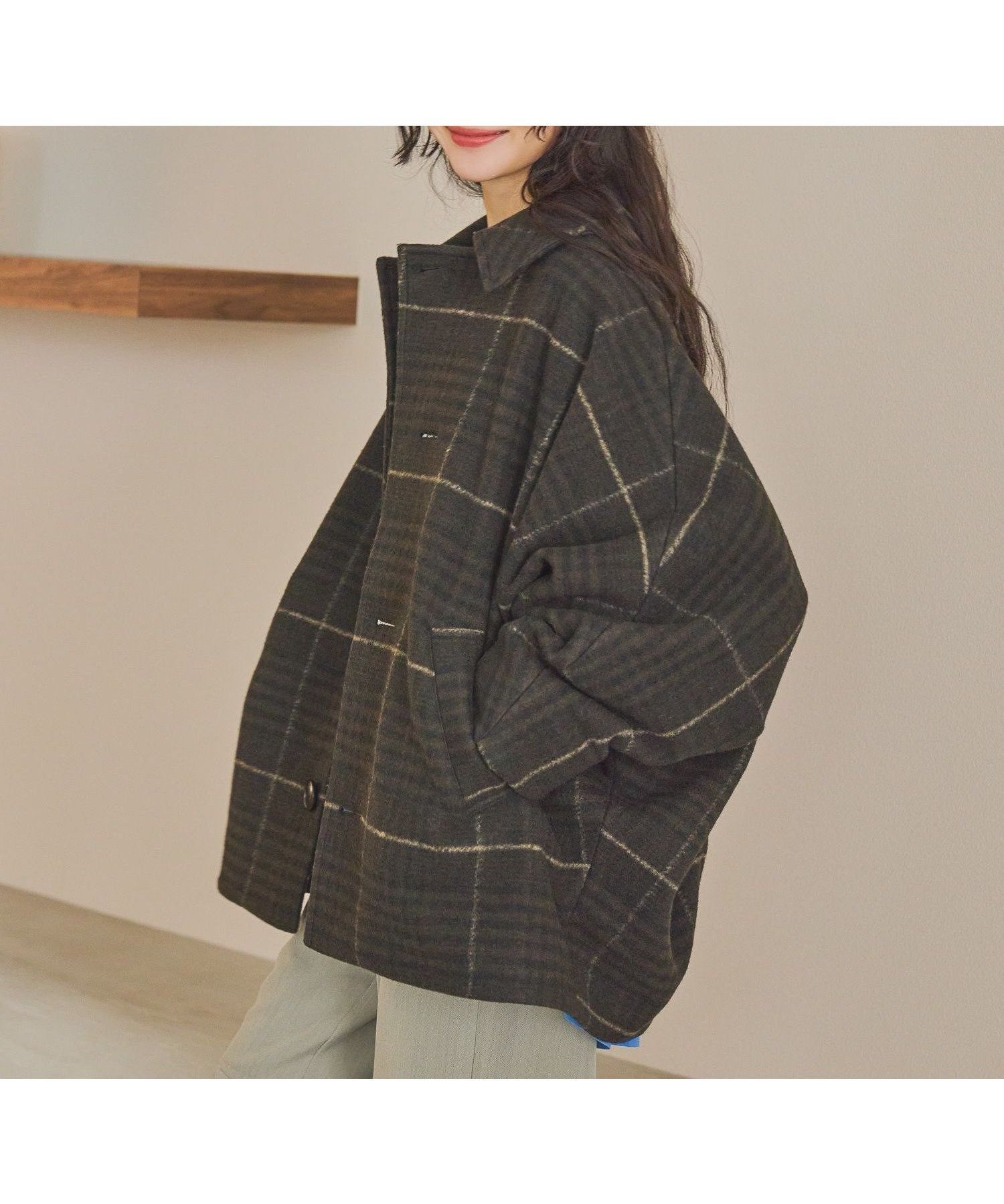 【ニコアンド/niko and】のライトモッサドルマンジャケットコート インテリア・キッズ・メンズ・レディースファッション・服の通販 founy(ファニー) 　ファッション　Fashion　レディースファッション　Fashion for Women　アウター　Coat / Outerwear Collection　コート・ロングコート・ピーコート　Long Coats, Peacoats & More　レディースジャケット・軽アウター　Jackets　おすすめ　Recommended / Our Picks　インナー　Innerwear　ジャケット　Jacket, Outerwear　チェック　Check, Plaid, Tartan　プリーツ　Pleats, Pleated　リブニット　Rib Knit, Ribbed Knit　今季　This Season, Current Season　定番　Standard, Basic Item　軽量　Lightweight, Ultra Light　ブラウン|ID: prp329100004767666 ipo3291000000034528372