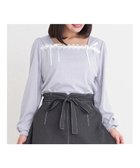 【ジェイ アンド シュプール/Re J&SUPURE】のレース×リボンスクエアネックトップス 人気、トレンドファッション・服の通販 founy(ファニー) ファッション Fashion レディースファッション Fashion for Women トップス・カットソー Cut & Sew Tops ギャザー Gathered, Ruffled ジーンズ Jeans, Denim Pants デコルテ Décolleté, Neckline フェミニン Feminine, Girly リボン Ribbon, Bow レース Lace, Lace Fabric thumbnail 青|ID: prp329100004767680 ipo3291000000034632647