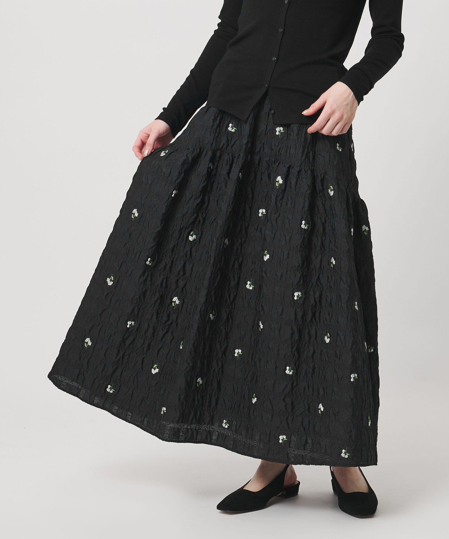 【ユナイテッドアローズ/UNITED ARROWS】のスクエア フラワー ジャガード スカート インテリア・キッズ・メンズ・レディースファッション・服の通販 founy(ファニー) ファッション Fashion レディースファッション Fashion for Women スカート Skirts カットソー Cut and Sewn Top キャミソール Camisole, Spaghetti Strap Top スクエア Square, Square Shape チェック Check, Plaid, Tartan バランス Balance, Style Balance フィット Fit, Slim Fit フラワー Flower, Floral エレガント 上品 Elegant 切替 Switching, Contrast Panel 別注 Limited Edition, Custom Order その他1|ID: prp329100004767691 ipo3291000000034869452