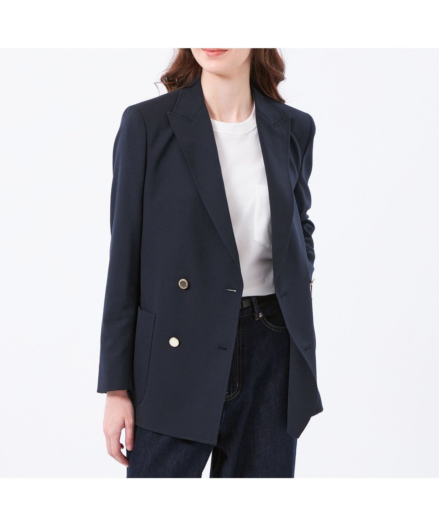 【マッキントッシュ フィロソフィー/MACKINTOSH PHILOSOPHY】の【WEB 一部店舗限定】ダブルブレストブレザー 人気、トレンドファッション・服の通販 founy(ファニー) ファッション Fashion レディースファッション Fashion for Women おすすめ Recommended / Our Picks ジャケット Jacket, Outerwear ダウン Down, Puffer デニム Denim, Jeans Material バランス Balance, Style Balance フォーマル Formal, Dressy フロント Front, Front Design 冬 Winter / This Winter 春 Spring 秋 Autumn other-1|ID: prp329100004767731 ipo3291000000034529350