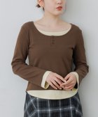 【レトロガール/RETRO GIRL】のレイヤード風テレコCT 人気、トレンドファッション・服の通販 founy(ファニー) ファッション Fashion レディースファッション Fashion for Women アウター Coat / Outerwear Collection インナー Innerwear シンプル Simple, Minimal スリーブ Sleeve, Long Sleeve / Short Sleeve テレコ Ribbed, Rib Stitch トレンド Trend, Trending Now フレア Flare, Flared ベーシック Basic, Essential ボトム Bottoms, Lower Wear 秋 Autumn thumbnail ブラウン|ID: prp329100004767734 ipo3291000000034529430