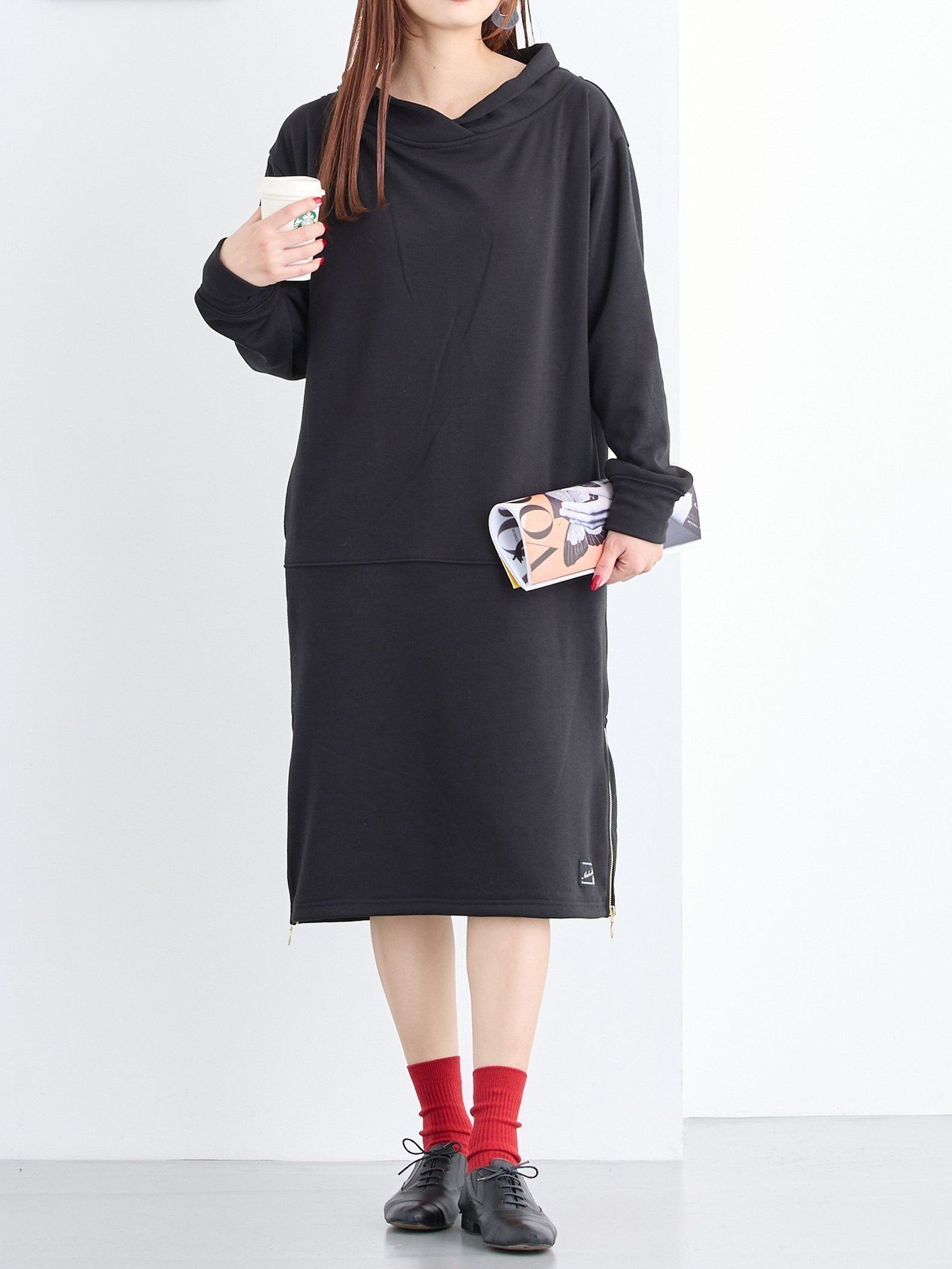 【ニコル クラブ/NICOLE CLUB】の裏シャギースタンドワンピース インテリア・キッズ・メンズ・レディースファッション・服の通販 founy(ファニー) 　ファッション　Fashion　レディースファッション　Fashion for Women　ワンピース　Dresses　インナー　Innerwear　シンプル　Simple, Minimal　スタンド　Stand Collar, Upright Stand　スマート　Smart, Elegant　タンク　Tank Top, Sleeveless Top　ボトム　Bottoms, Lower Wear　エレガント 上品　Elegant　49ブラック|ID: prp329100004767777 ipo3291000000034530064