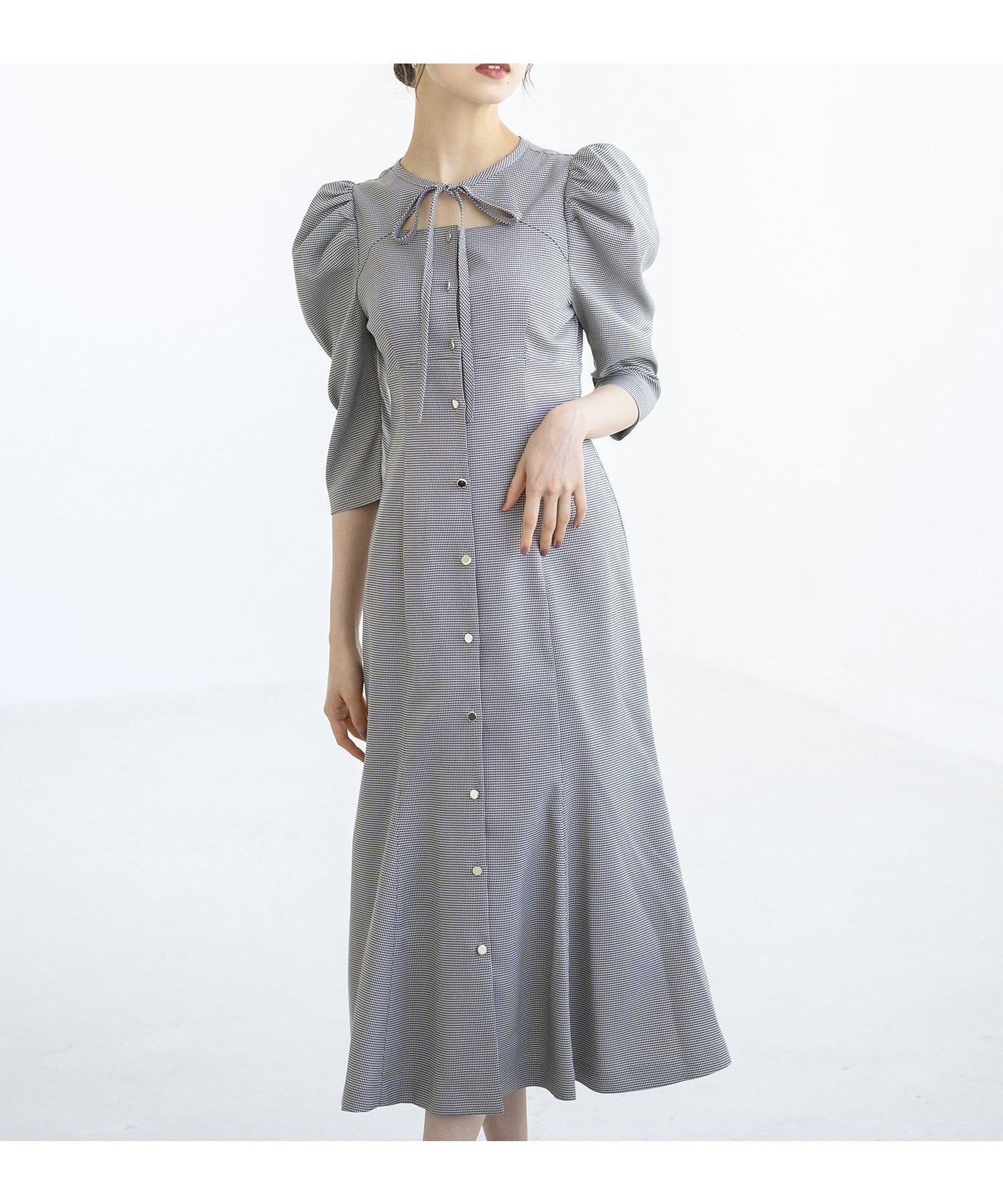 【ミッシュマッシュ/MISCH MASCH】の【2024秋冬新作】チドリチェックリボンワンピース/MM437404 インテリア・キッズ・メンズ・レディースファッション・服の通販 founy(ファニー) ファッション Fashion レディースファッション Fashion for Women ワンピース Dresses 2024年 2024 2024-2025秋冬・A/W Autumn/Winter 2024–25 AW24–25 ギャザー Gathered, Ruffled クラシカル Classical, Vintage-Inspired スリーブ Sleeve, Long Sleeve / Short Sleeve チェック Check, Plaid, Tartan フェミニン Feminine, Girly ポケット Pocket, Pocket Detail マーメイド Mermaid, Fishtail Silhouette リボン Ribbon, Bow 秋 Autumn A/W・秋冬 Autumn/Winter ブラック|ID: prp329100004767781 ipo3291000000034530092