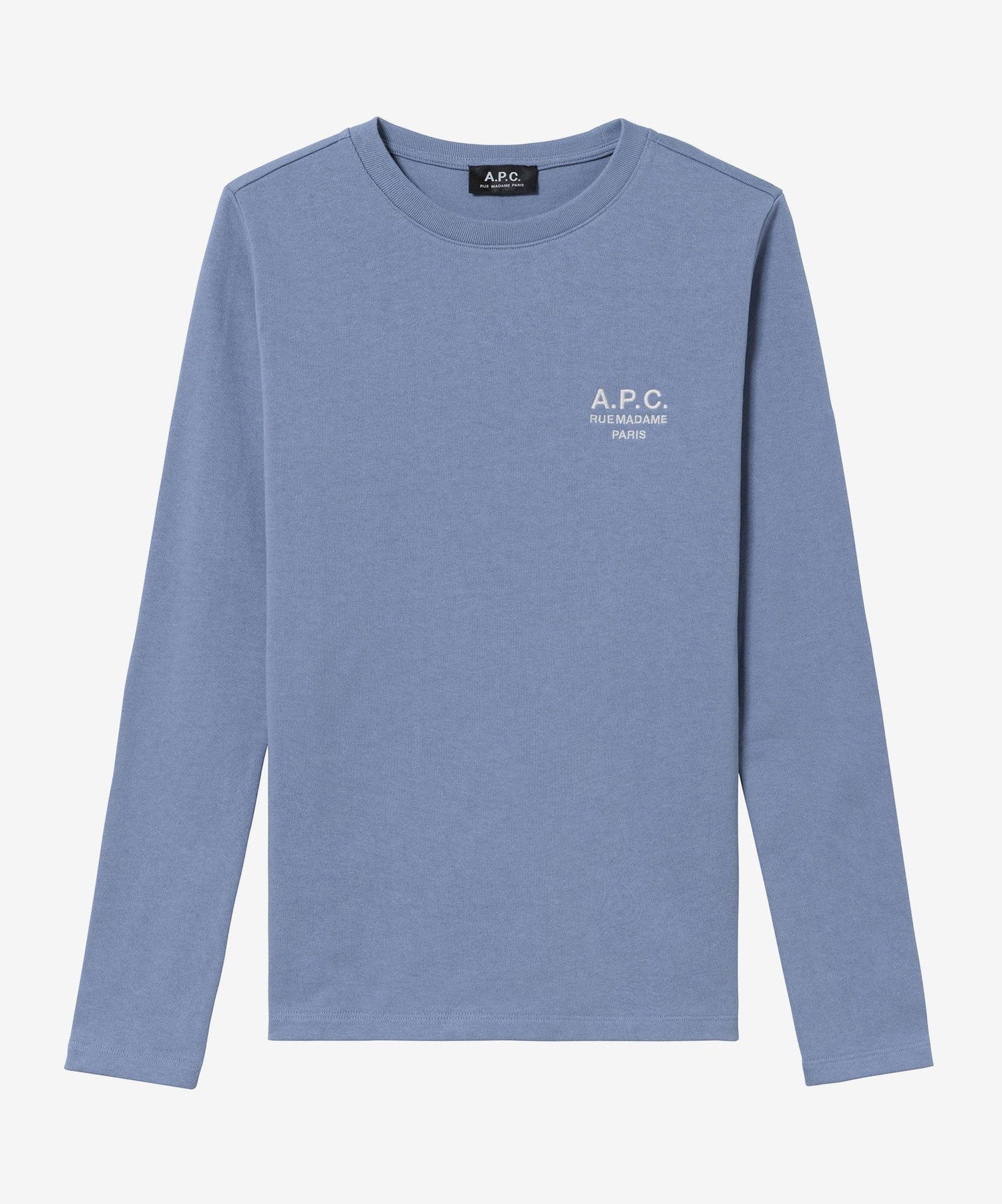 【アーペーセー/A.P.C.】のDenise 長袖Tシャツ インテリア・キッズ・メンズ・レディースファッション・服の通販 founy(ファニー) 　ファッション　Fashion　レディースファッション　Fashion for Women　トップス・カットソー　Cut & Sew Tops　シャツ・ブラウス・オフィスカジュアル　Elegant Blouses & Button-Ups　ロングTシャツ・Tシャツ　Longline T-Shirts & Tees　クラシック　Classic, Timeless Style　長袖　Long Sleeve, Full Sleeve　ブルー|ID: prp329100004767784 ipo3291000000034530113