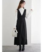 【ルディックパーク/LUDIC PARK】のバックリボンスエードポンチジャンパースカート 黒|ID: prp329100004767802 ipo3291000000034587873