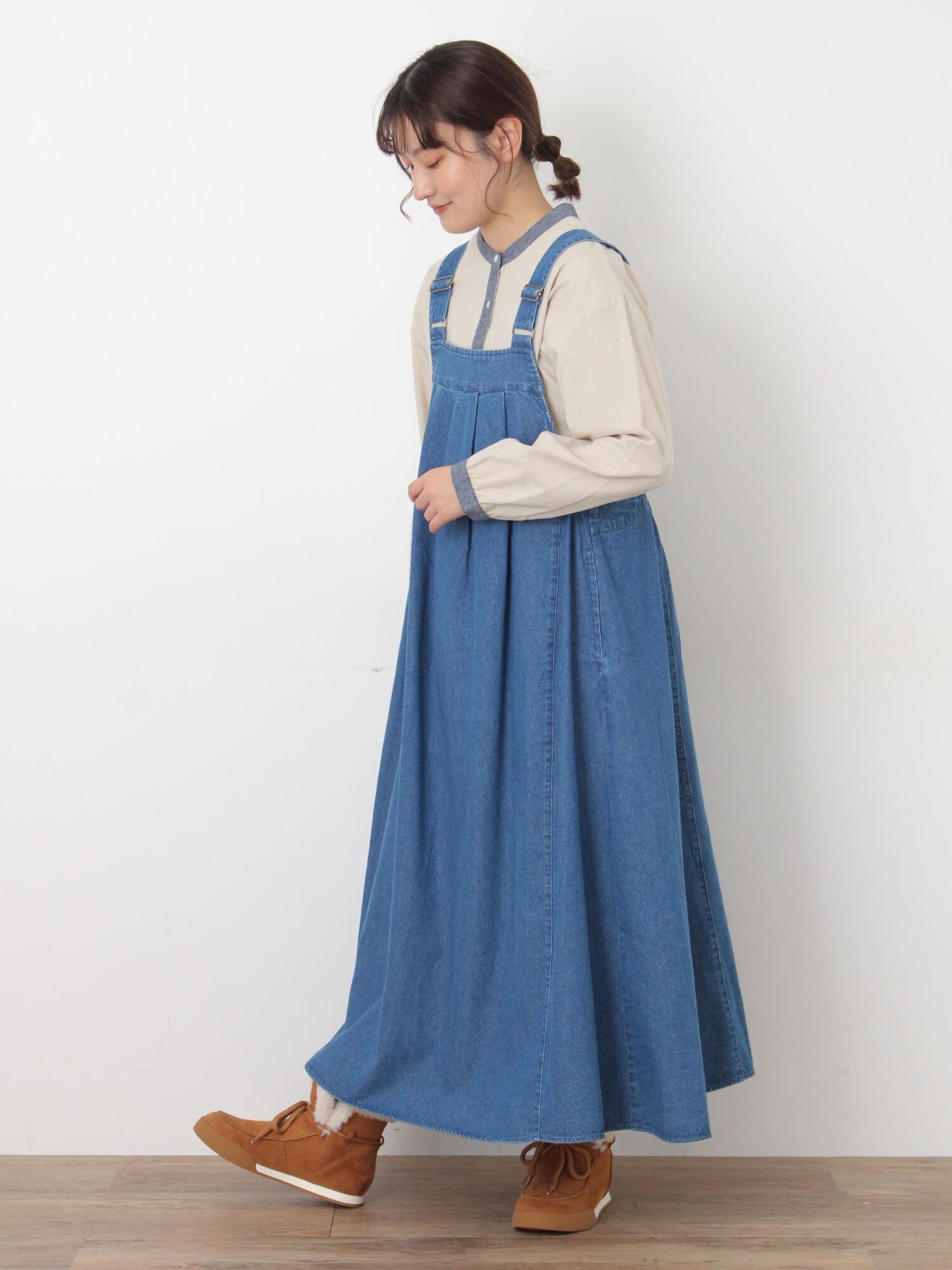 【サマンサモスモス/Samansa Mos2】の前タックジャンパースカート インテリア・キッズ・メンズ・レディースファッション・服の通販 founy(ファニー) ファッション Fashion レディースファッション Fashion for Women スカート Skirts ブルー|ID: prp329100004767824 ipo3291000000034530637