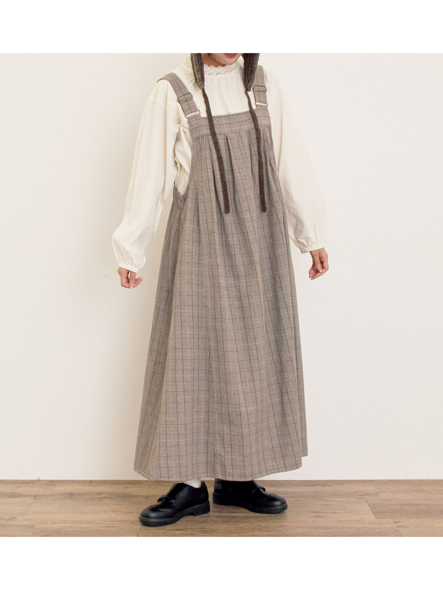 【サマンサモスモス/Samansa Mos2】の前タックジャンパースカート インテリア・キッズ・メンズ・レディースファッション・服の通販 founy(ファニー) ファッション Fashion レディースファッション Fashion for Women スカート Skirts ブラウン|ID: prp329100004767824 ipo3291000000034530638