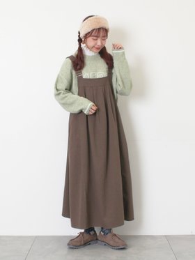 【サマンサモスモス/Samansa Mos2】の前タックジャンパースカート 人気、トレンドファッション・服の通販 founy(ファニー) ファッション Fashion レディースファッション Fashion for Women スカート Skirts |ID:prp329100004767824