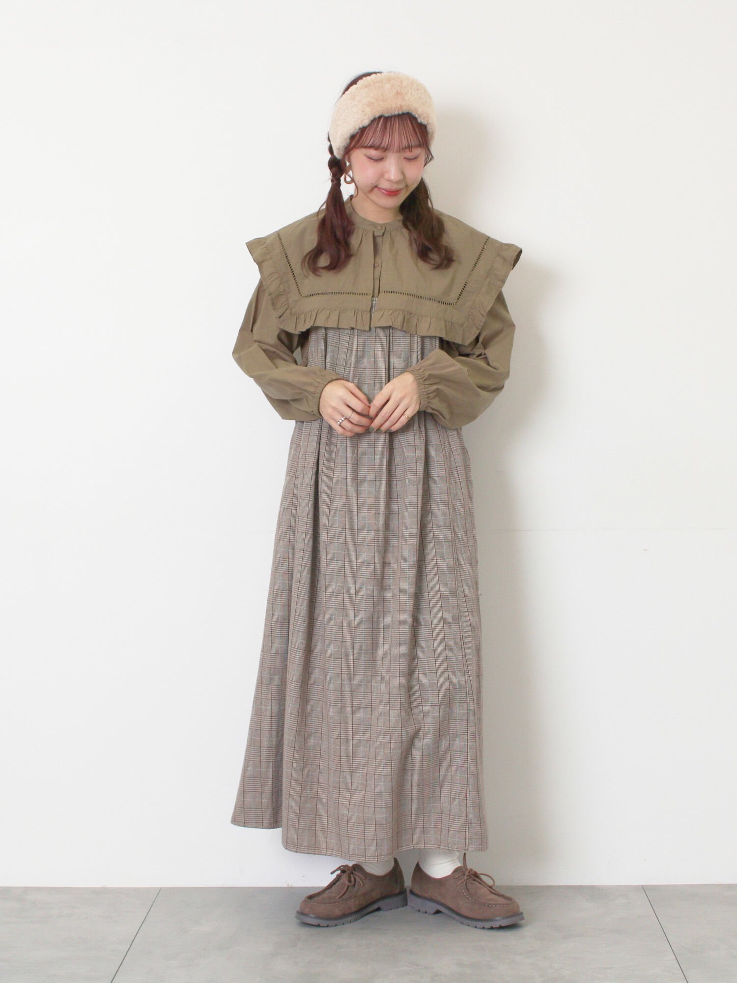 【サマンサモスモス/Samansa Mos2】の前タックジャンパースカート インテリア・キッズ・メンズ・レディースファッション・服の通販 founy(ファニー) ファッション Fashion レディースファッション Fashion for Women スカート Skirts ブラウン|ID: prp329100004767824 ipo3291000000035049155