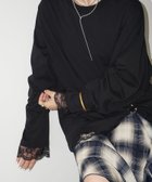 【チュクラ/chuclla】のレーストリム ロングスリーブカットソー chw25a036 人気、トレンドファッション・服の通販 founy(ファニー) ファッション Fashion レディースファッション Fashion for Women トップス・カットソー Cut & Sew Tops カットソー・ベーシックTシャツ Cut-and-Sewn Tops / Stretch Tees & Basics インナー Innerwear カットソー Cut and Sewn Top ショルダー Shoulder, Shoulder Strap シンプル Simple, Minimal ジャケット Jacket, Outerwear ドロップ Drop Shoulder, Dropped Style レース Lace, Lace Fabric thumbnail ブラック|ID: prp329100004767835 ipo3291000000034530770
